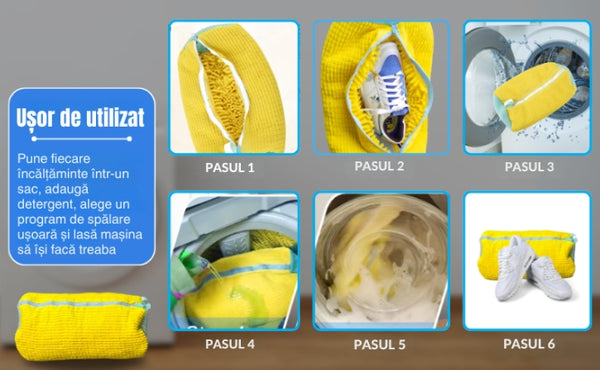 Sac reutilizabil pentru spălare încălțăminte